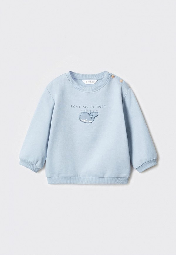 

Свитшот Mango Kids, Голубой, WHALE