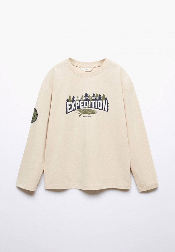 

Лонгслив Mango Kids, Бежевый, EXPE