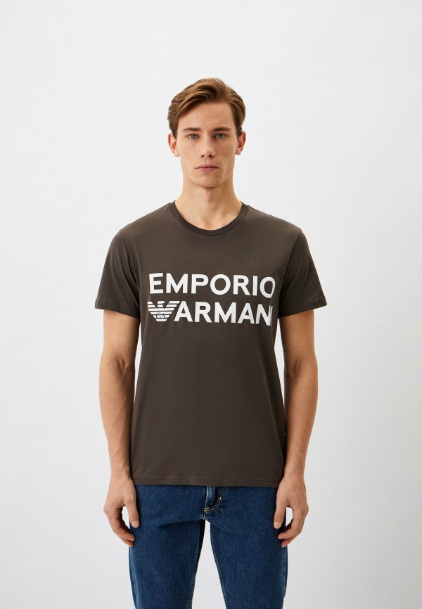 Футболка Emporio Armani серого цвета