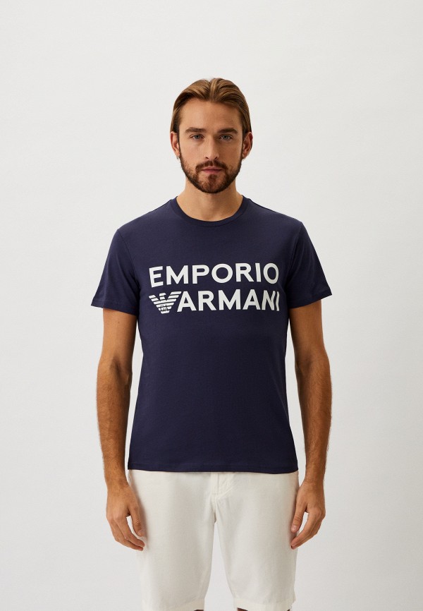 Футболка Emporio Armani синего цвета