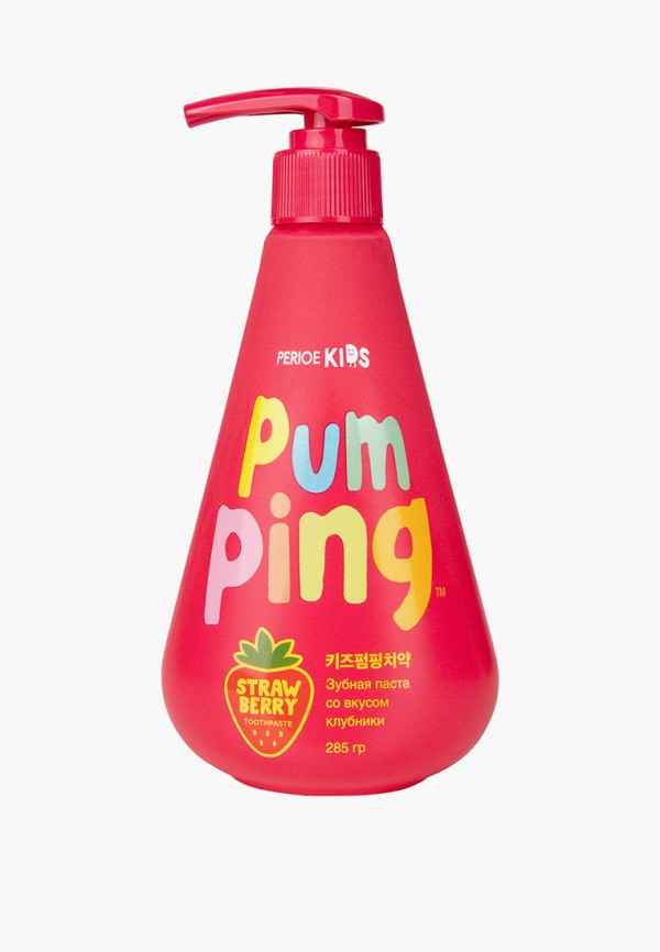 

Зубная паста Perioe, Прозрачный, детская со вкусом клубники Pumping 3+ лет