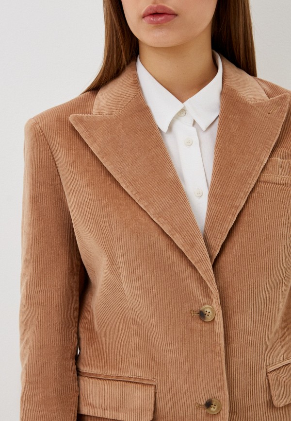 Жакет United Colors of Benetton коричневый, размер 40, фото 4