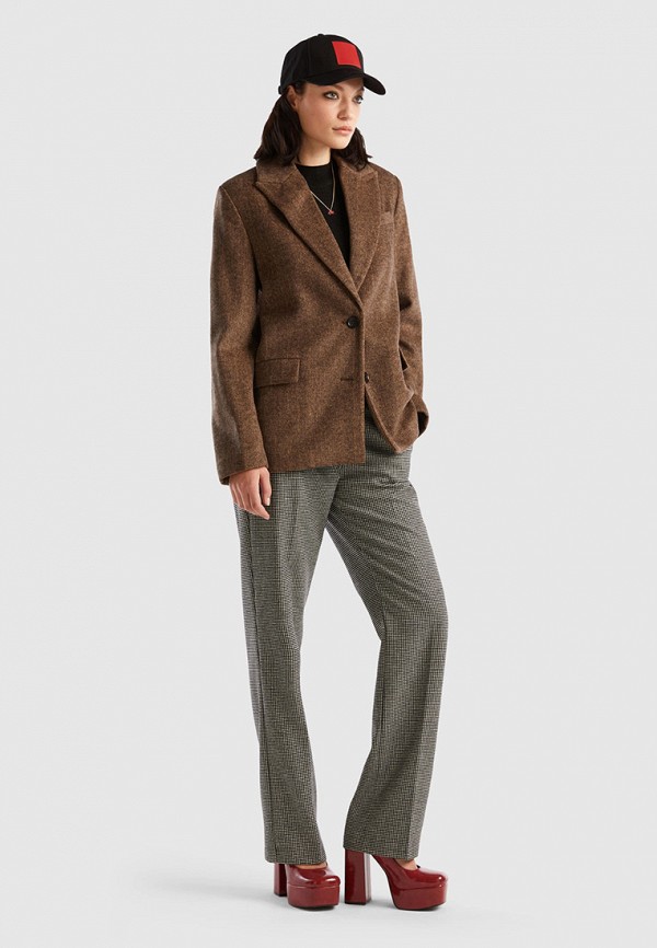 Жакет United Colors of Benetton коричневый, размер 44, фото 2