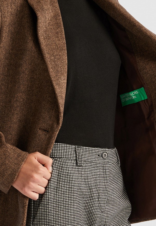 Жакет United Colors of Benetton коричневый, размер 44, фото 4