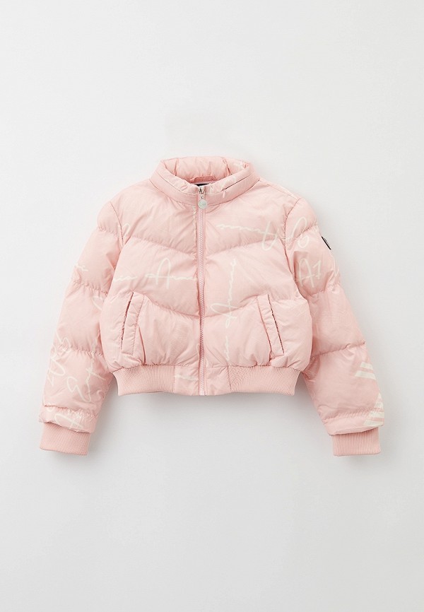 Куртка утепленная EA7 розового цвета