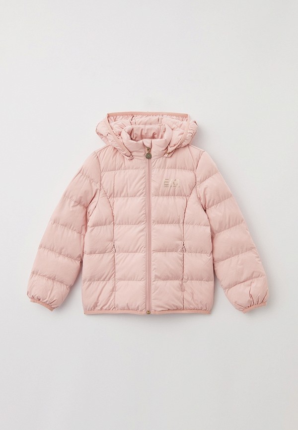Куртка утепленная EA7 розового цвета