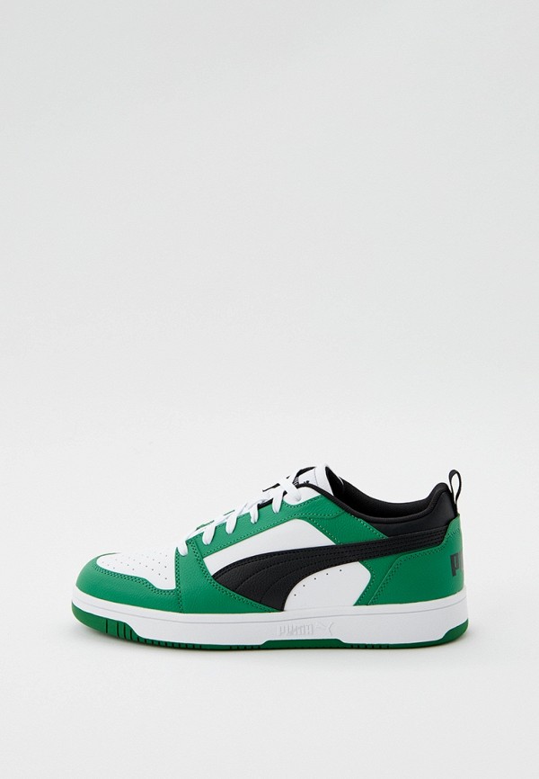 

Кеды PUMA, Зеленый, Rebound v6 Low PUMA White-PUMA Black-Arc