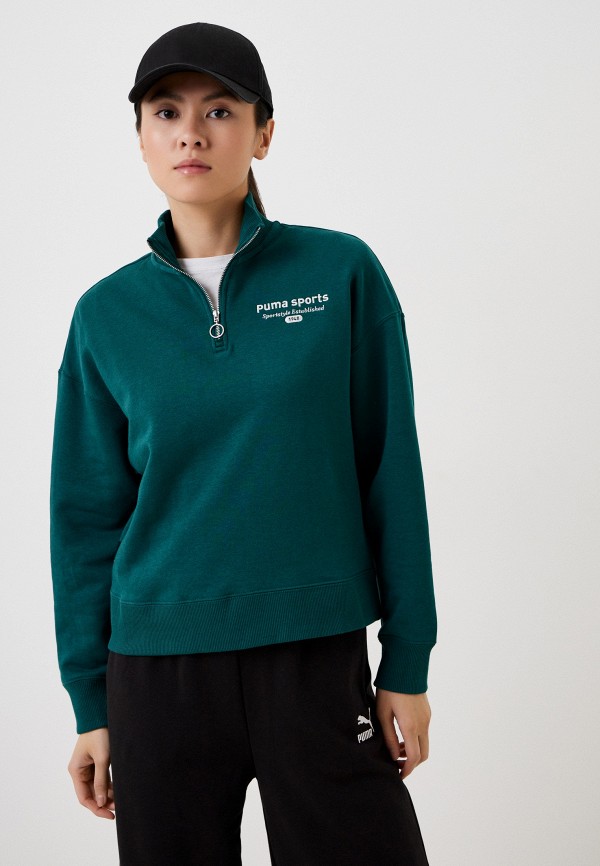 

Олимпийка PUMA, Зеленый, PUMA TEAM Half-Zip Malachite