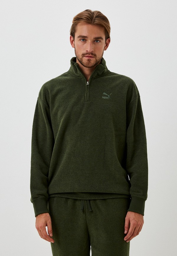 

Олимпийка PUMA, Хаки, CLASSICS Fleece Half Zip Myrtle
