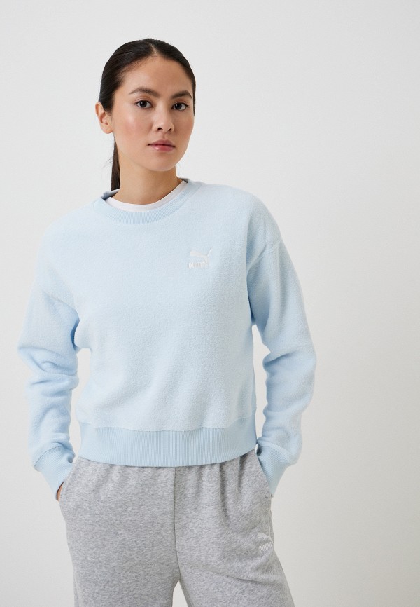 

Свитшот PUMA, Голубой, CLASSICS Fleece Crew Icy Blue