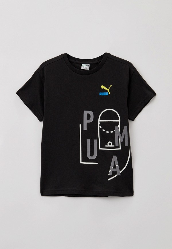 

Футболка PUMA, Черный, CLASSICS FTR BALLER Logo Tee B PUMA Blac