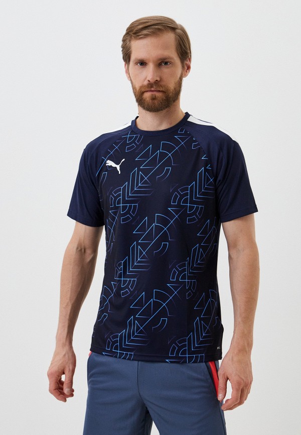 

Футболка спортивная PUMA, Синий, teamLIGA Graphic Jersey PUMA Navy-PUMA W
