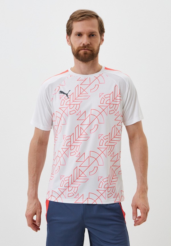 

Футболка спортивная PUMA, Белый, teamLIGA Graphic Jersey PUMA White-Fire