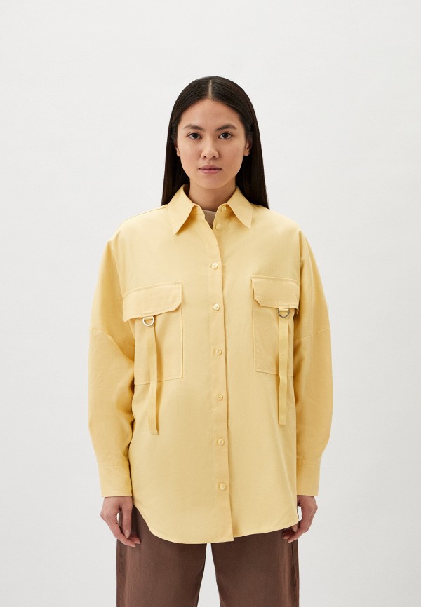 Рубашка Hugo желтого цвета