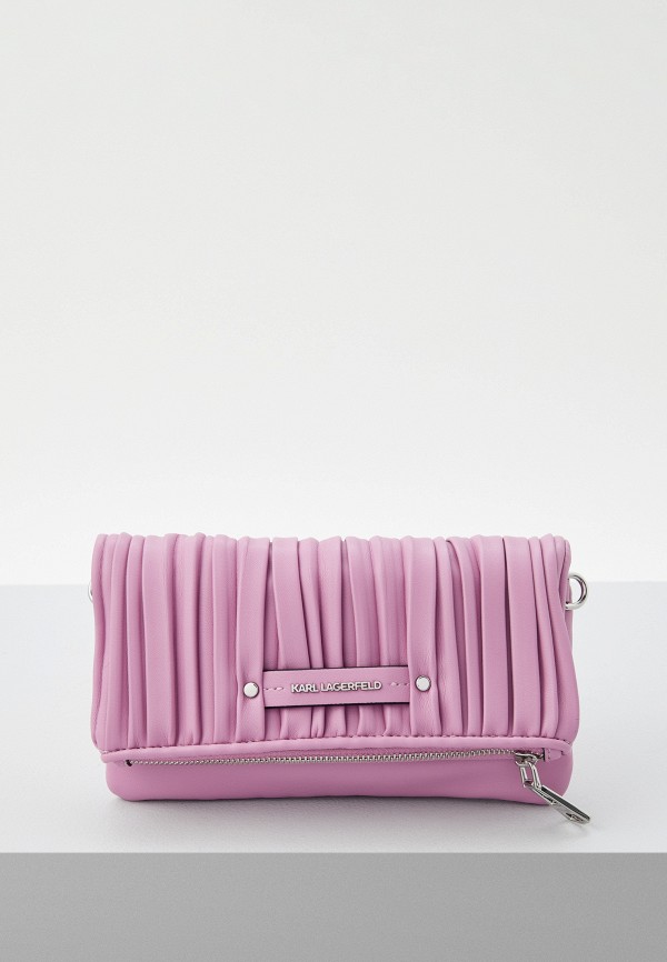 Клатч Karl Lagerfeld розового цвета