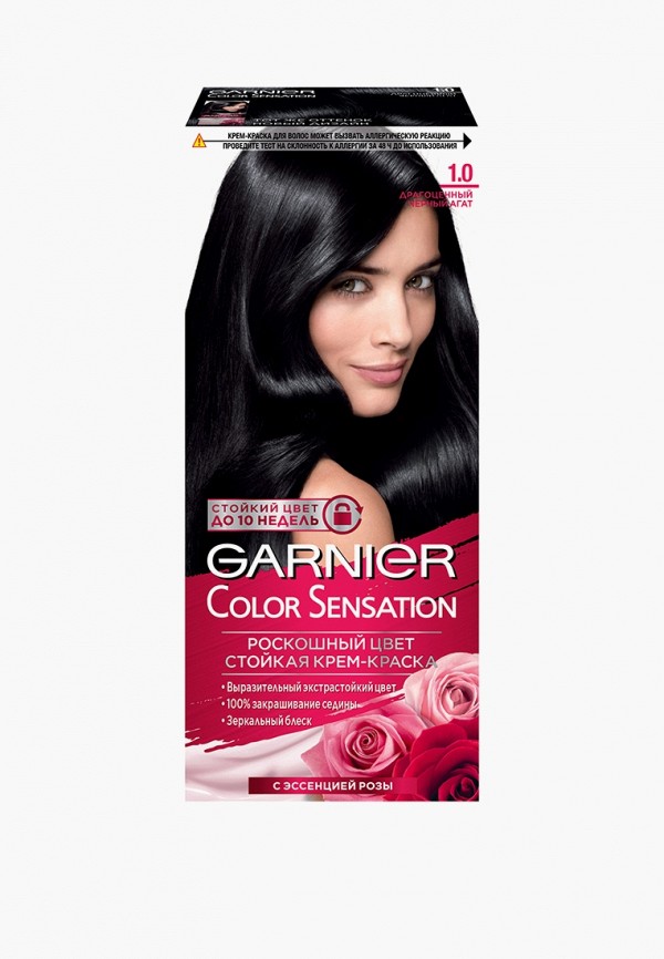 

Краска для волос Garnier, Черный, стойкая, с эссенцией розы