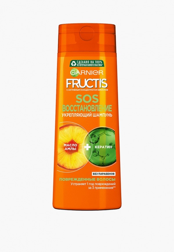 

Шампунь Garnier, Прозрачный, Fructis, SOS восстановление, укрепляющий, для секущихся и очень поврежденных волос, 400 мл