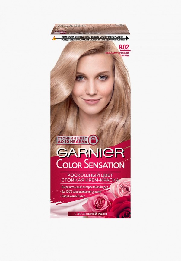 

Краска для волос Garnier, Бежевый, "Color Sensation, Роскошный цвет", оттенок 9.02, Перламутровый блонд, 110 мл