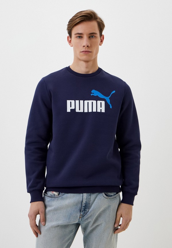 

Свитшот PUMA, Синий, ESS+ 2 Col Big Logo Crew FL PUMA Navy