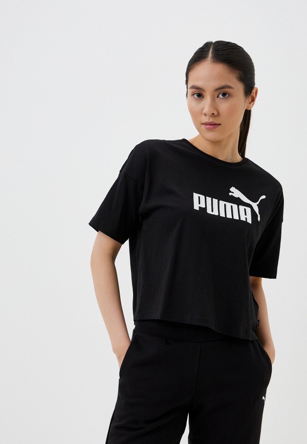 Футболка PUMA ESS Cropped Logo Tee Puma Black