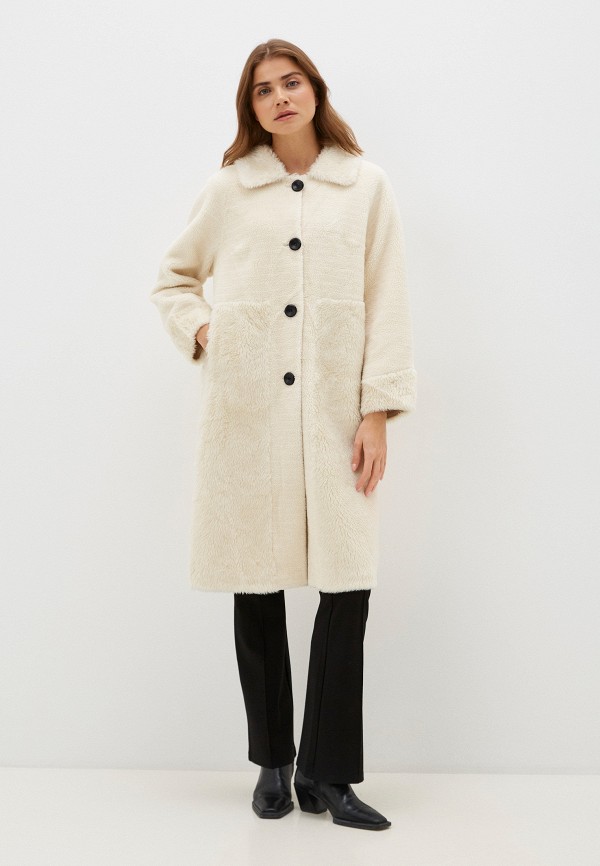 

Пальто меховое Pink Orange, Бежевый