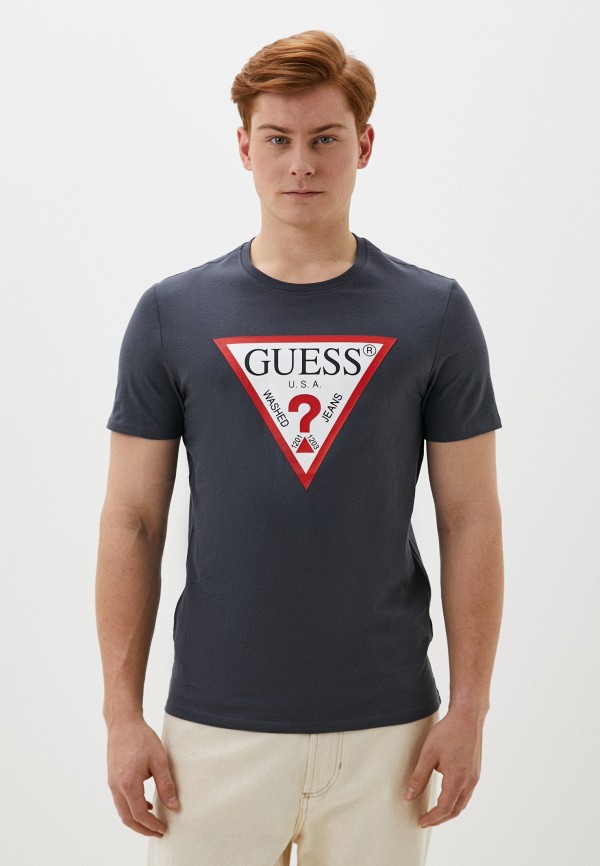 Футболка Guess серого цвета