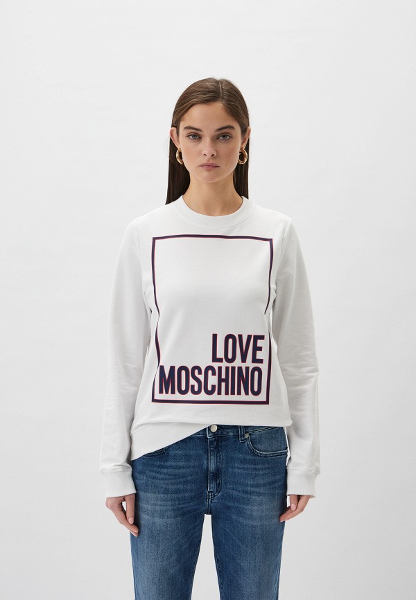 Свитшот Love Moschino белого цвета