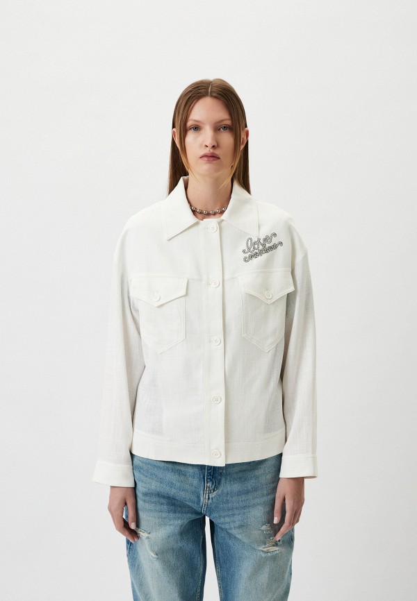 Куртка Love Moschino белого цвета