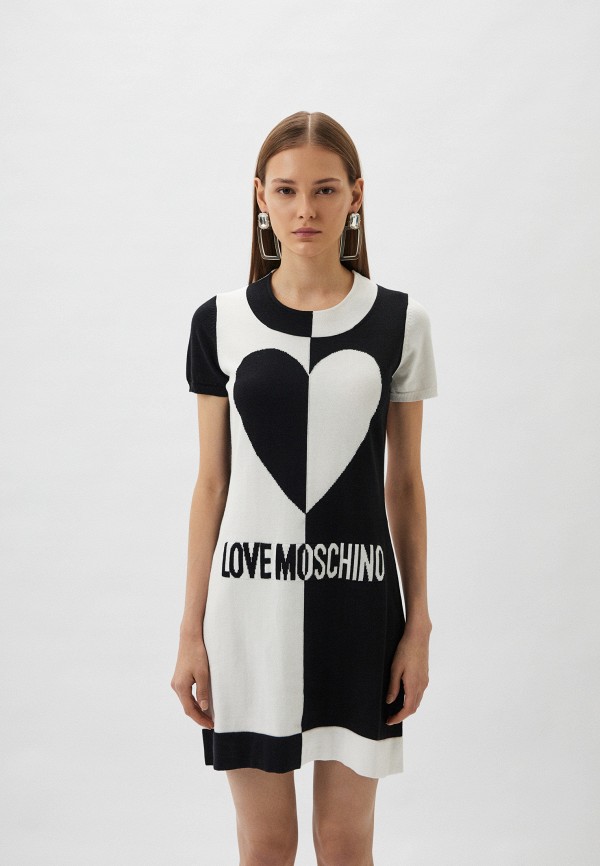 Платье Love Moschino разноцветного цвета