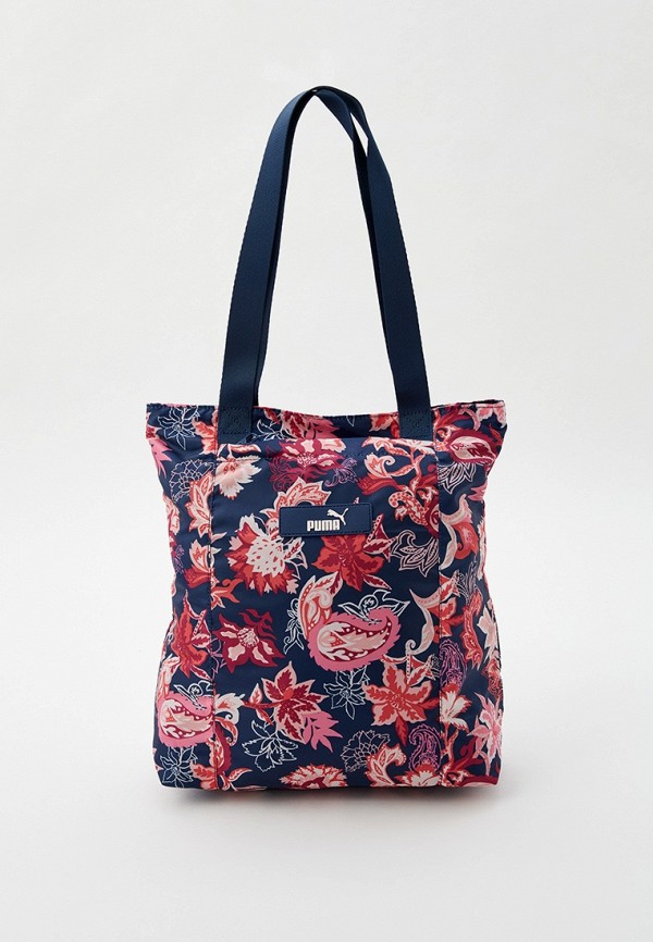 

Сумка PUMA, Синий, Core Pop Shopper Persian Blue-floral AOP