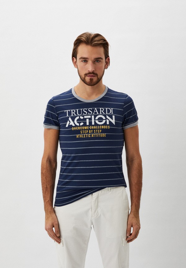 Футболка Trussardi Action синего цвета