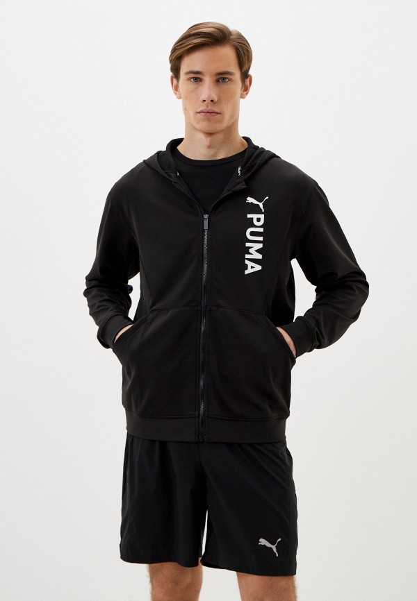 Толстовка PUMA Fit Double Knit FZ Hoodie PUMA Blac