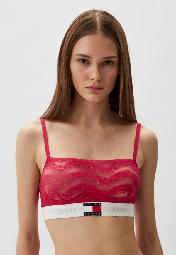 

Бюстгальтер Tommy Jeans, Фуксия, BANDEAU
