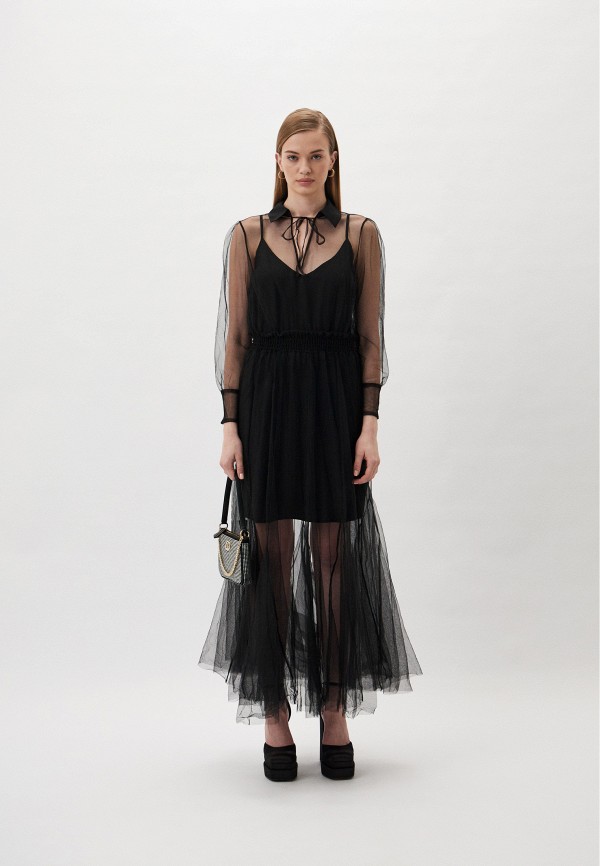 Платье и комбинация Twinset Milano черного цвета