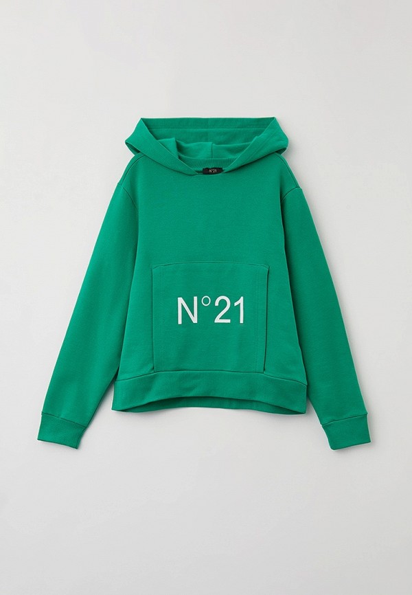 Худи N21 зеленого цвета