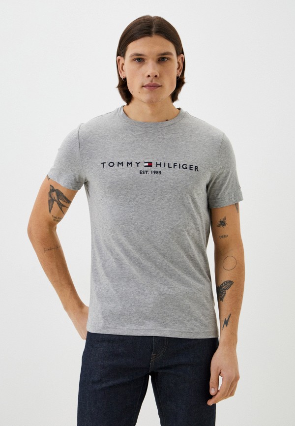 Футболка Tommy Hilfiger серого цвета