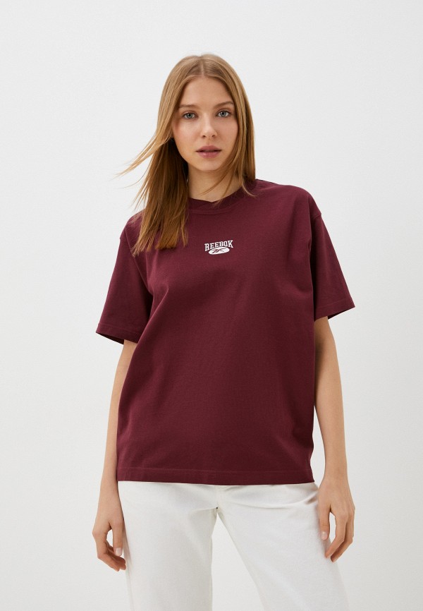 

Футболка Reebok, Бордовый, REEBOK CLASSICS RELAXED FIT TEE