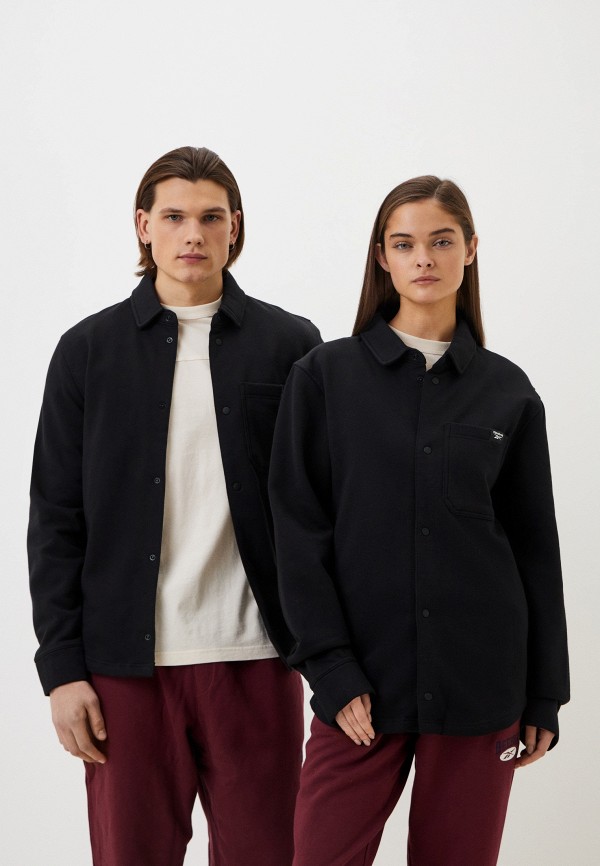 

Рубашка Reebok, Черный, WARDROBE ESSENTIALS FLEECE SHIRT