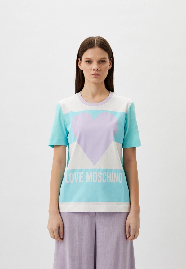 

Футболка Love Moschino, Бирюзовый