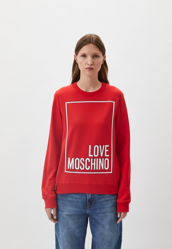 Свитшот Love Moschino красного цвета
