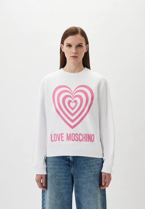 Свитшот Love Moschino белого цвета