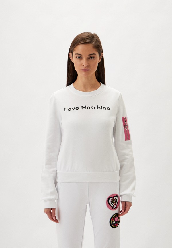 Свитшот Love Moschino белого цвета