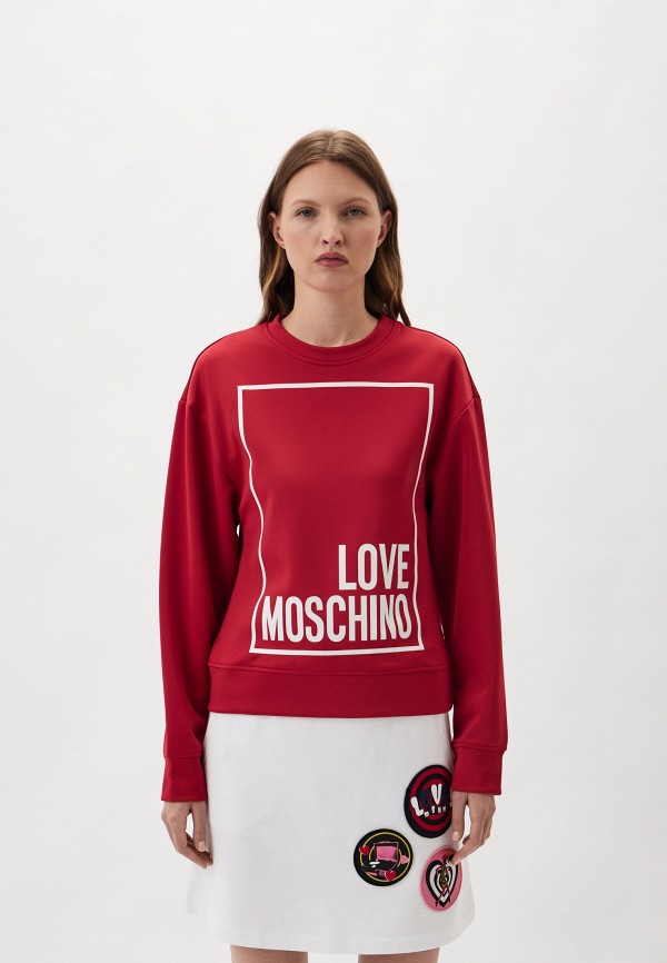 Свитшот Love Moschino красного цвета