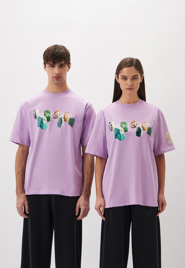 

Футболка MSGM, Фиолетовый, FANTASTIC GREEN