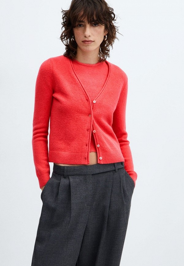 

Кардиган Mango, Коралловый, AGUR