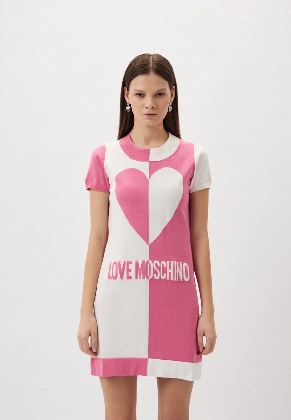 Платье Love Moschino розового цвета