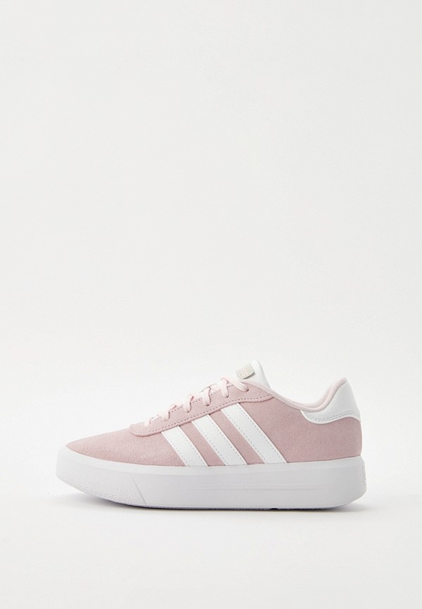 

Кеды adidas, Розовый, COURT PLATFORM SUEDE
