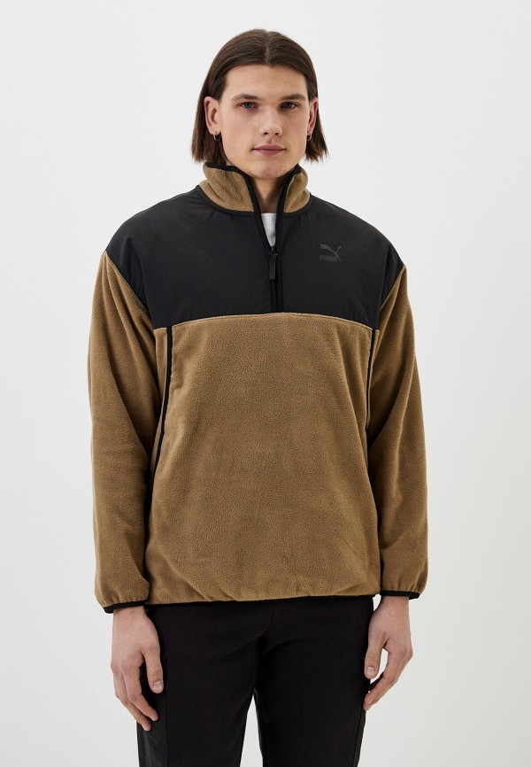 

Олимпийка PUMA, Коричневый, CLASSICS UTILITY Polar Fleece Half-Zip C