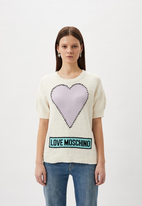 Джемпер Love Moschino белого цвета