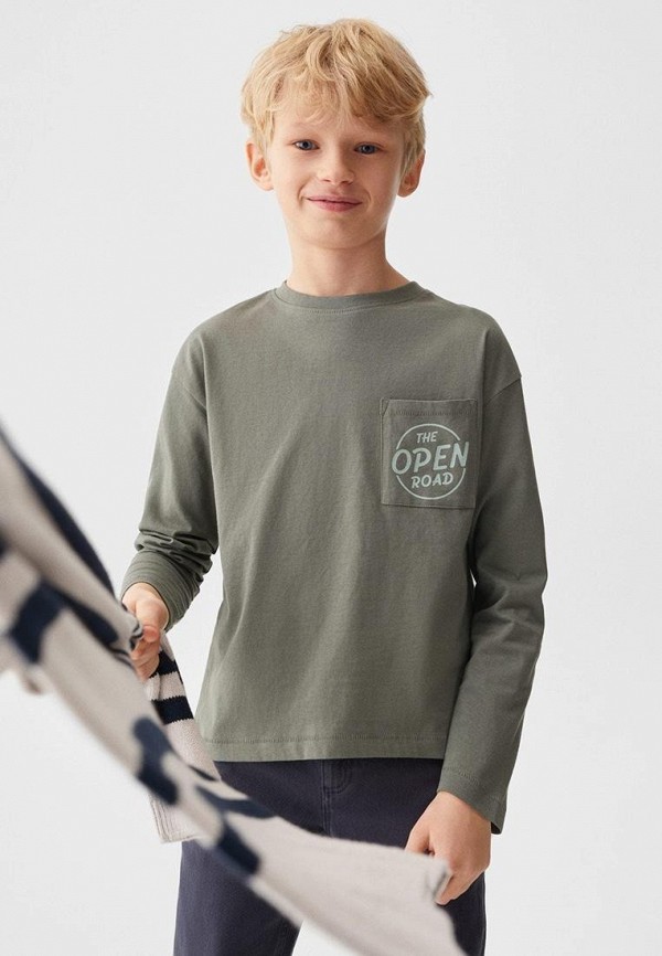 

Лонгслив Mango Kids, Хаки, OPENROAD